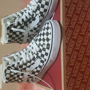Vans off white and black checkered